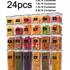 24pcs airtight food storage containers